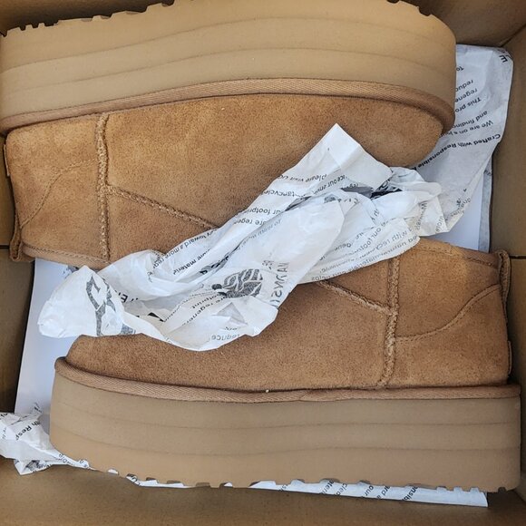 UGG Womens Classic Ultra Mini Pla Chestnut 10M - A034 - Picture 9 of 11